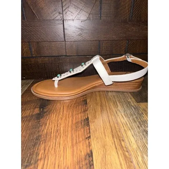 NWOT Zodiac Giselle Western Style Sandal W/Turquoise Detail Size 8 - Picture 8 of 14